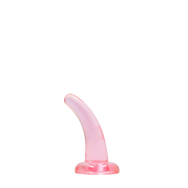 RealRock Crystal Clear Curved Dildo With Suction Cup – 11.5 cm Dildo