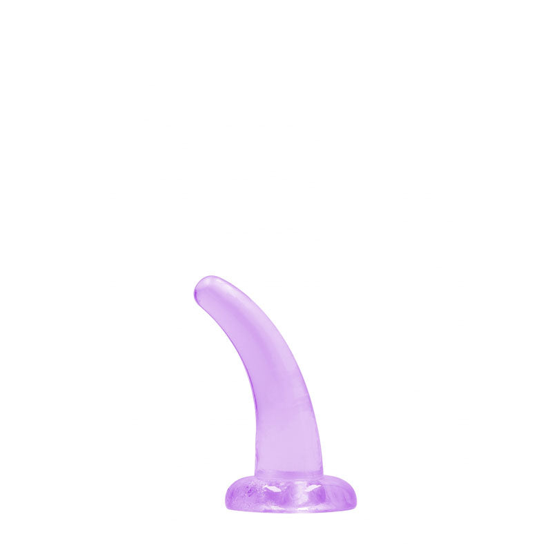 REALROCK Crystal Clear Curved Dildo With Suction Cup – 11.5 cm Dildo