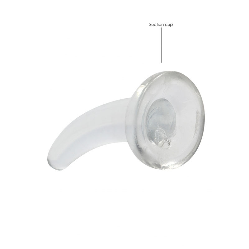 REALROCK Crystal Clear Curved Dildo 11.5 cm With Suction Cup