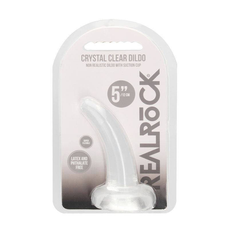 REALROCK Crystal Clear Curved Dildo 11.5 cm With Suction Cup