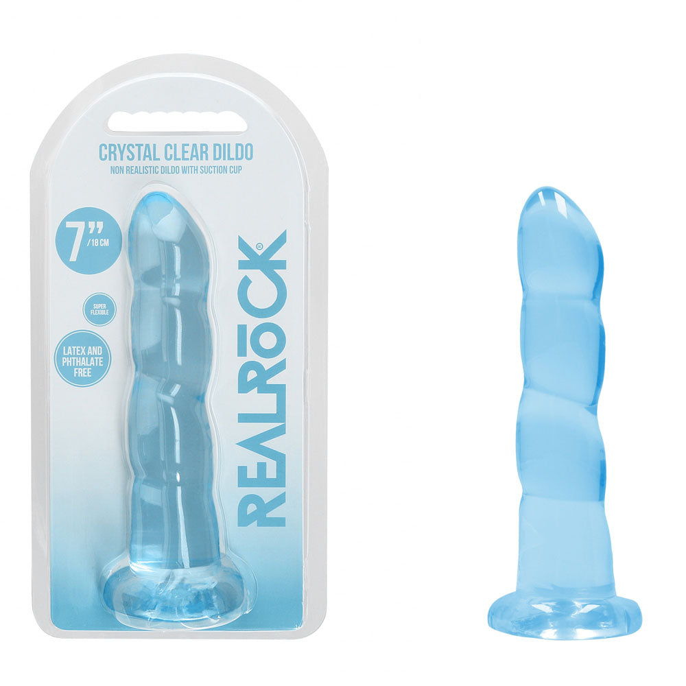 RealRock Crystal Clear 17 cm Dildo with Suction Base