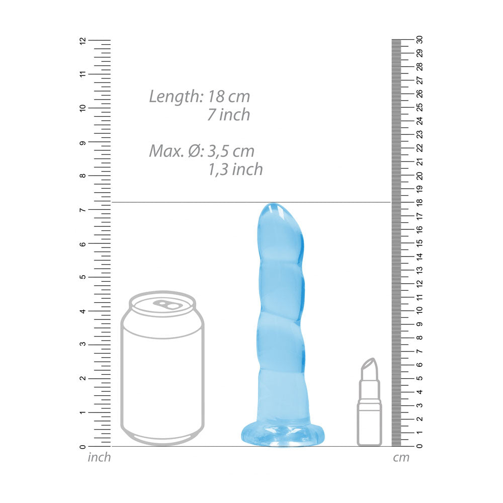 RealRock Crystal Clear 17 cm Dildo with Suction Base
