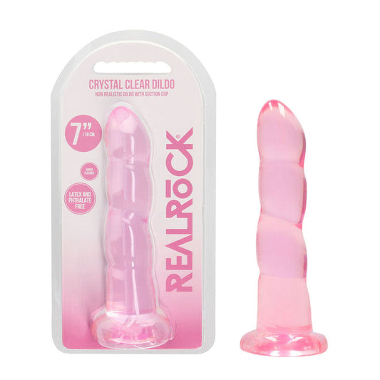 REALROCK Crystal Clear Dildo With Suction Cup – Non Realistic Dildo