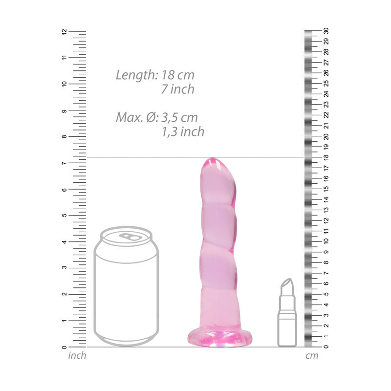 REALROCK Crystal Clear Dildo With Suction Cup – Non Realistic Dildo