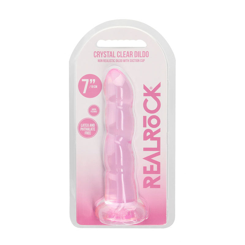 REALROCK Crystal Clear Dildo With Suction Cup – Non Realistic Dildo