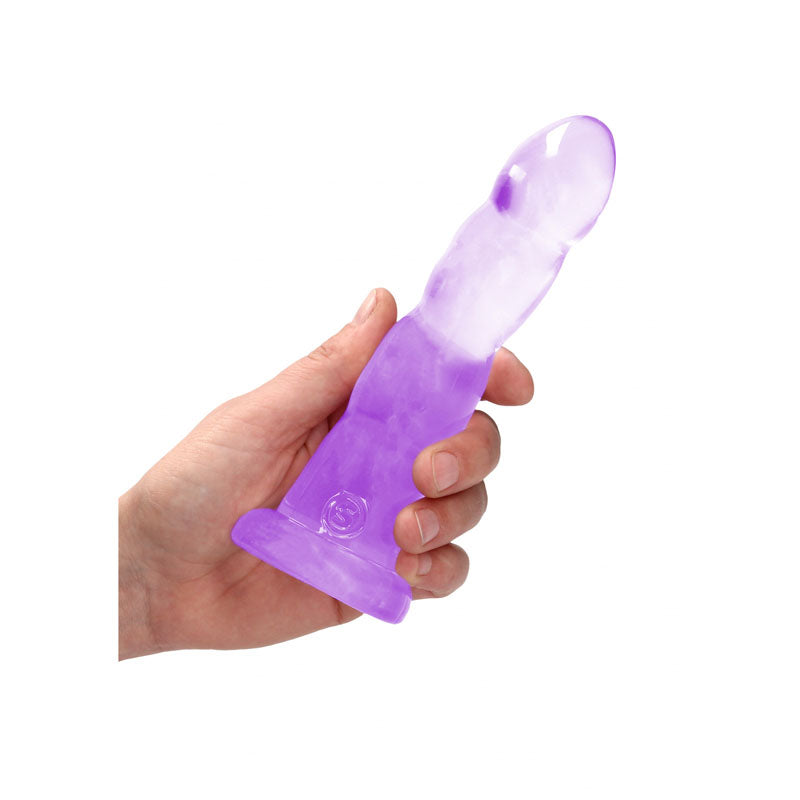 REALROCK Crystal Clear Dildo With Suction Base – Non Realistic Dildo