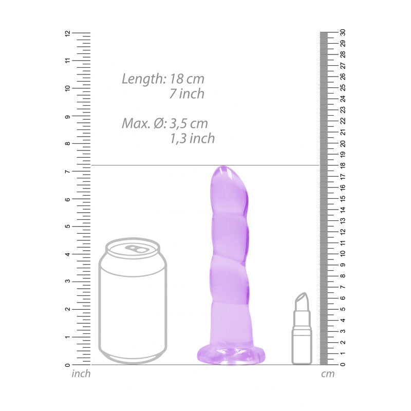 REALROCK Crystal Clear Dildo With Suction Base – Non Realistic Dildo
