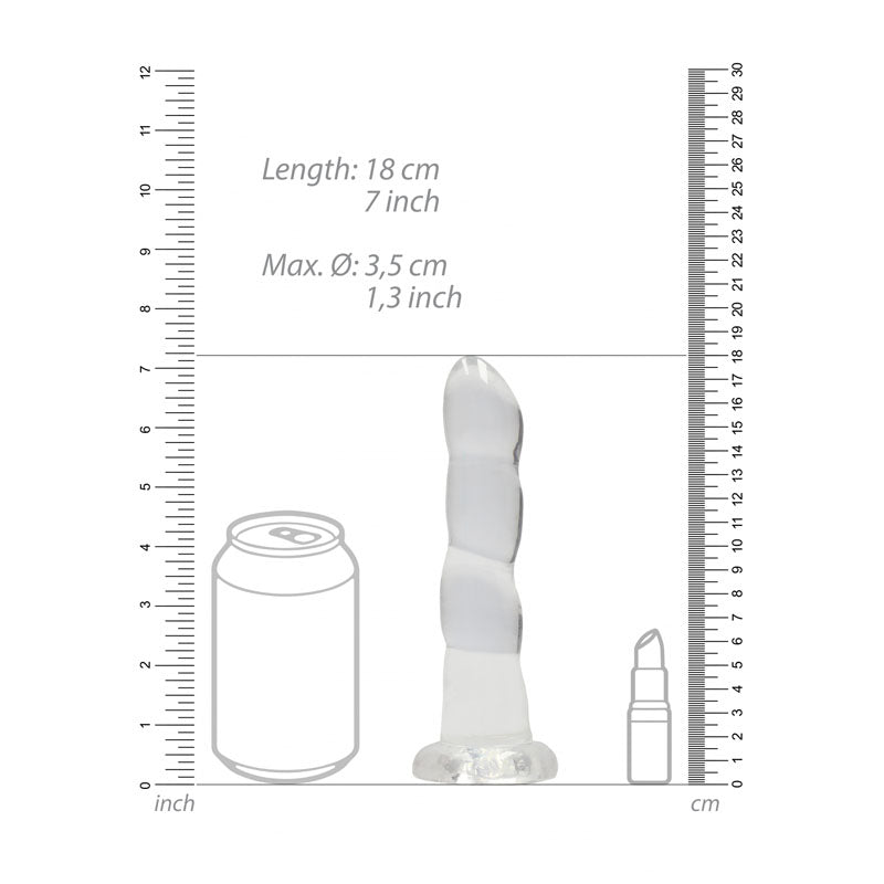 RealRock Clear Dildo with Suction Base – Non-Realistic Dildo