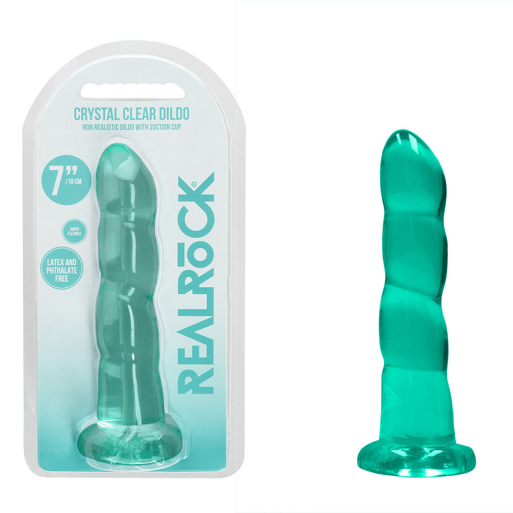 Realrock 17 cm Dildo With Suction Cup – Clear Dildo for Anal and Vaginal Use