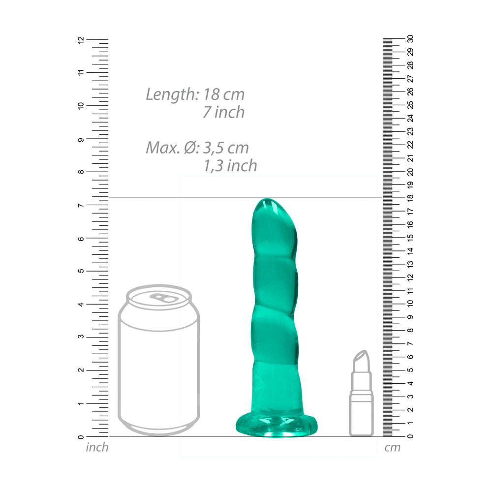 Realrock 17 cm Dildo With Suction Cup – Clear Dildo for Anal and Vaginal Use