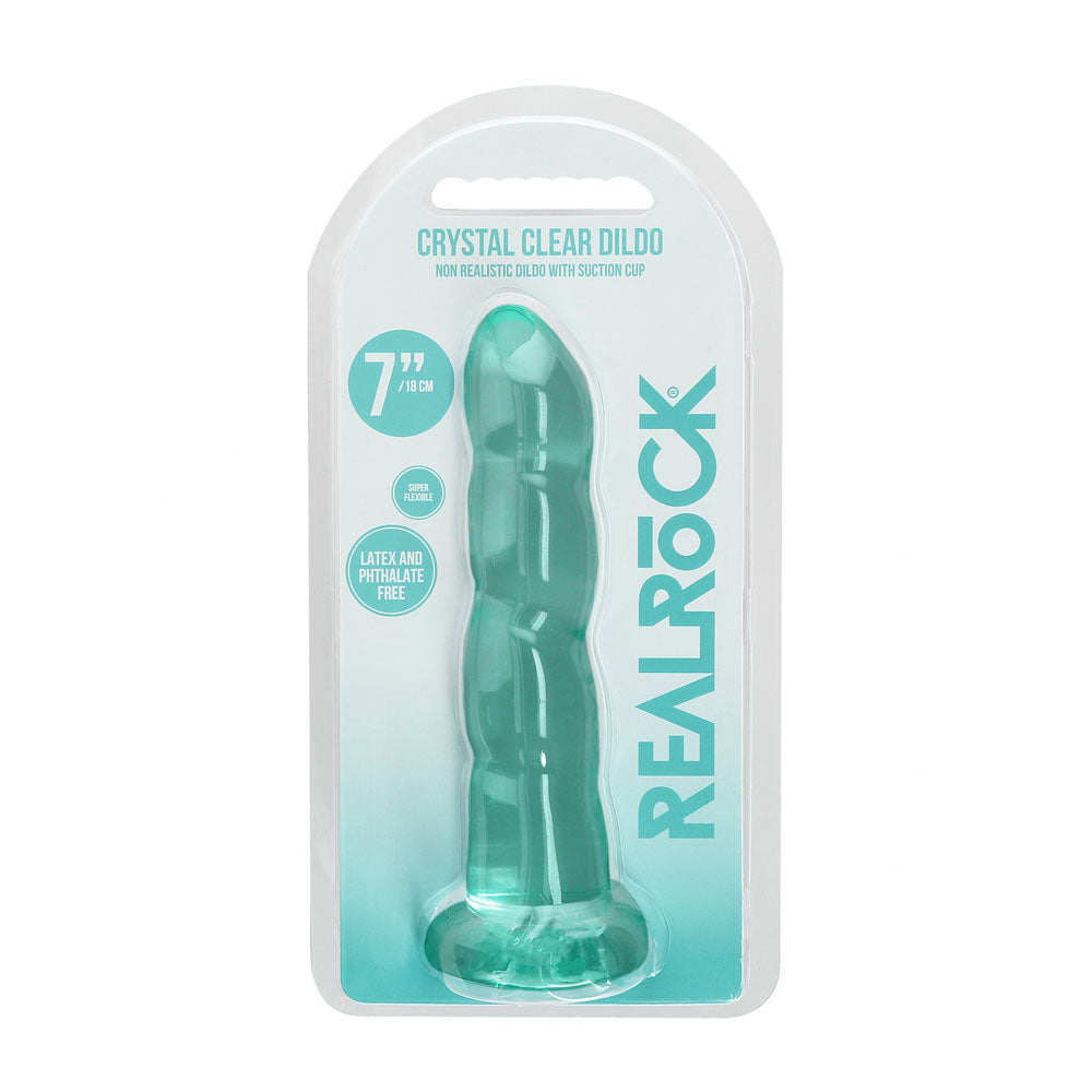 Realrock 17 cm Dildo With Suction Cup – Clear Dildo for Anal and Vaginal Use