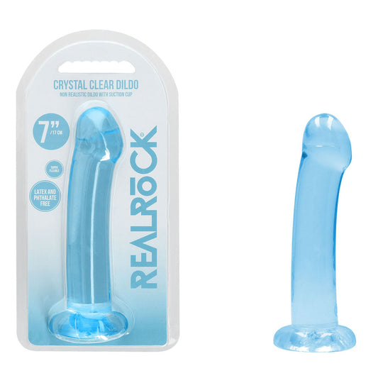 Realrock Crystal Clear Dildo With Suction Cup – 17 cm Dildo > Dildos > Realistic Dildos