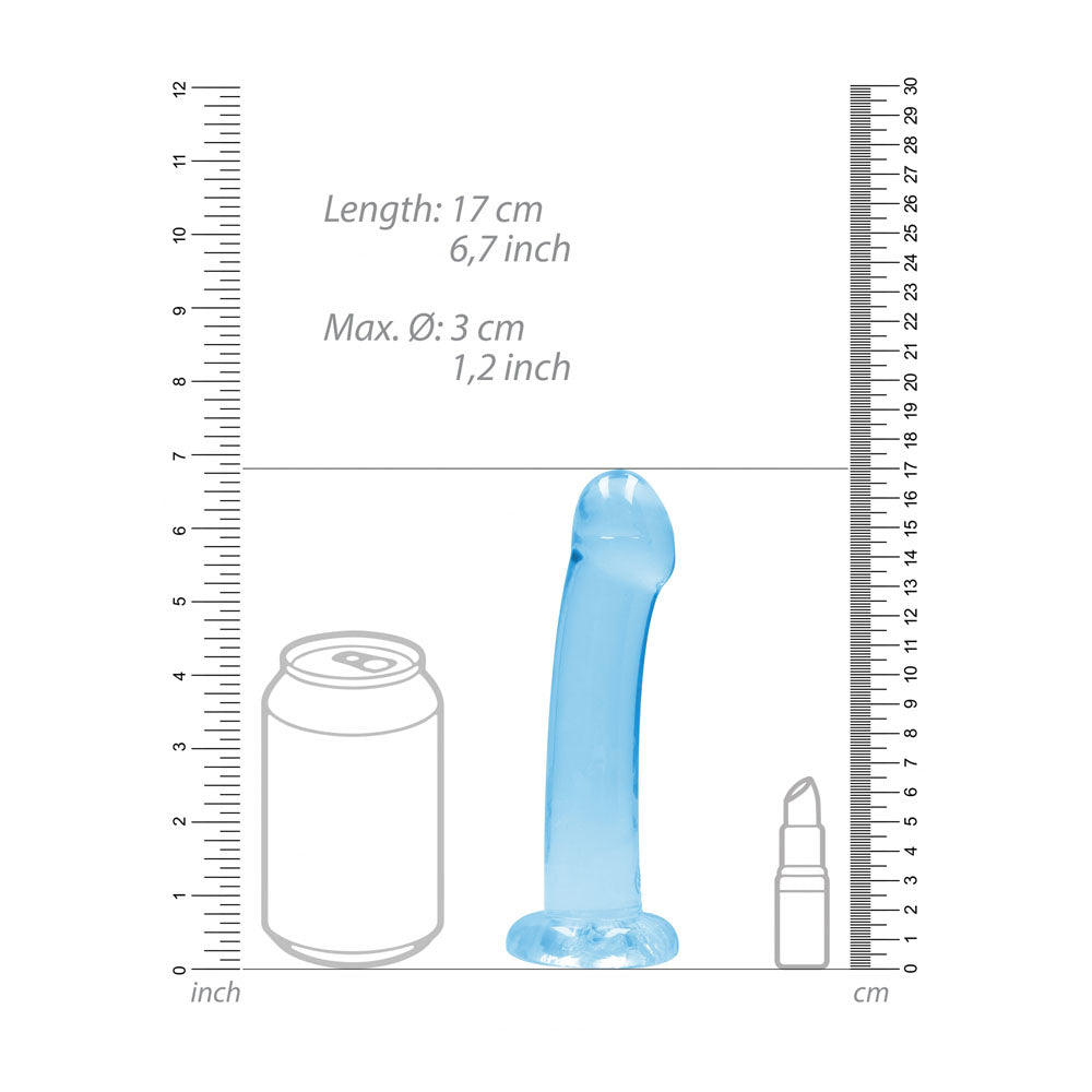 Realrock Crystal Clear Dildo With Suction Cup – 17 cm Dildo