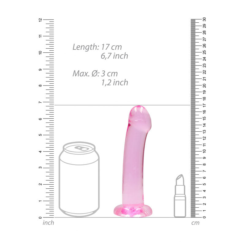 Realrock Crystal Clear Dildo With Suction Cup 17 cm - Dildo