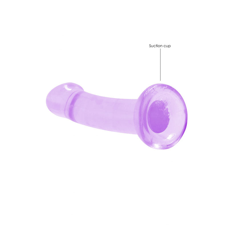 REALROCK Crystal Clear Dildo With Suction Cup – 17 cm Non-Realistic Dildo