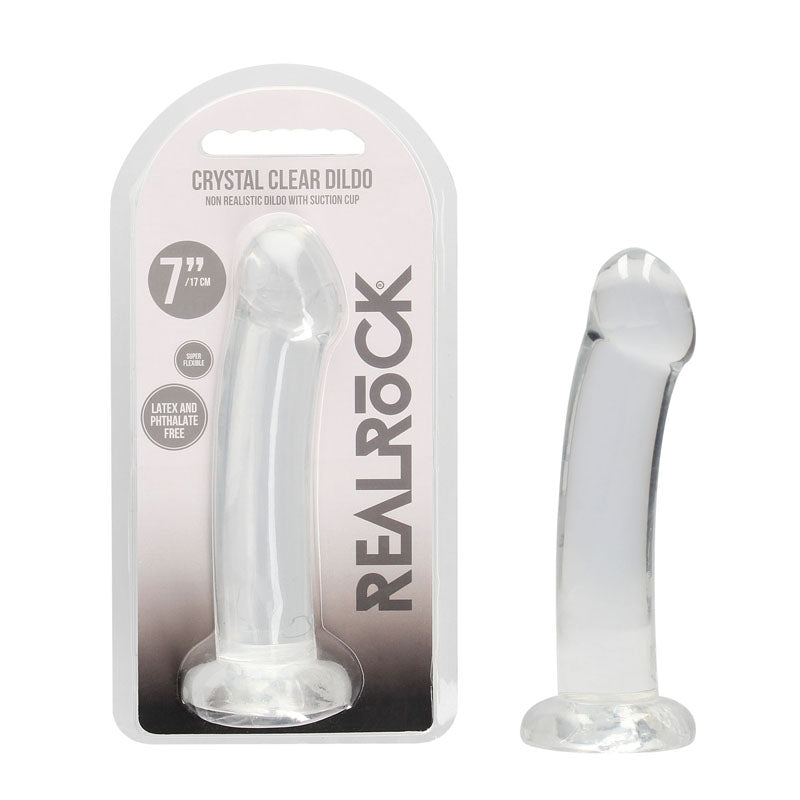 REALROCK Crystal Clear 17 cm Dildo With Suction Cup
