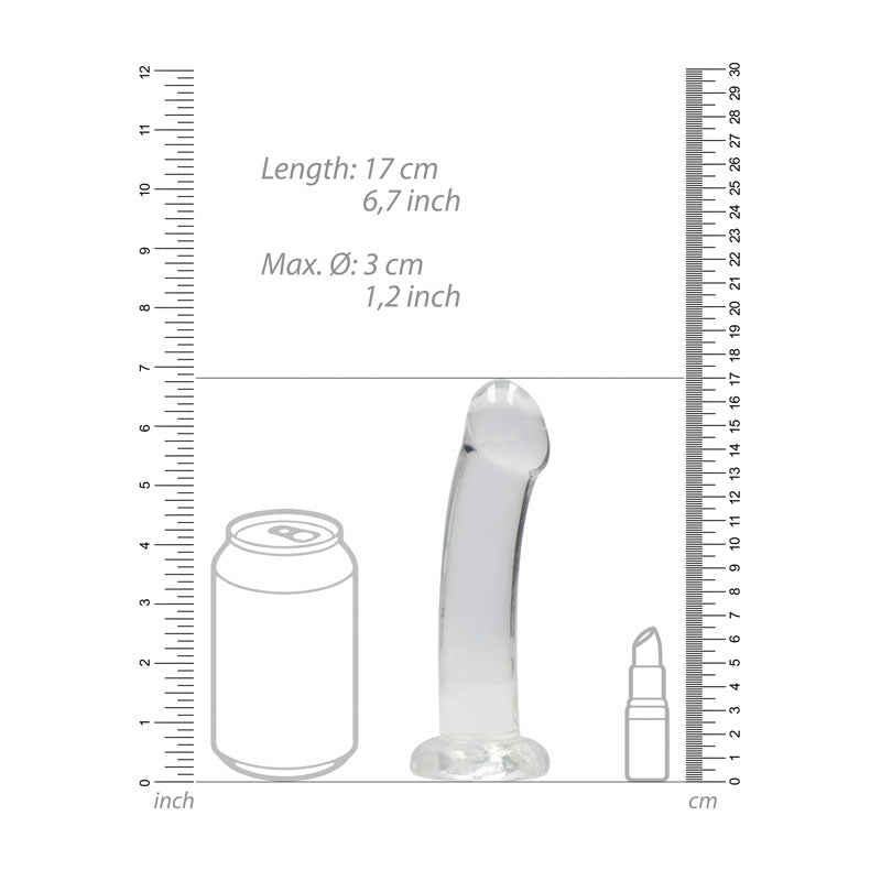REALROCK Crystal Clear 17 cm Dildo With Suction Cup
