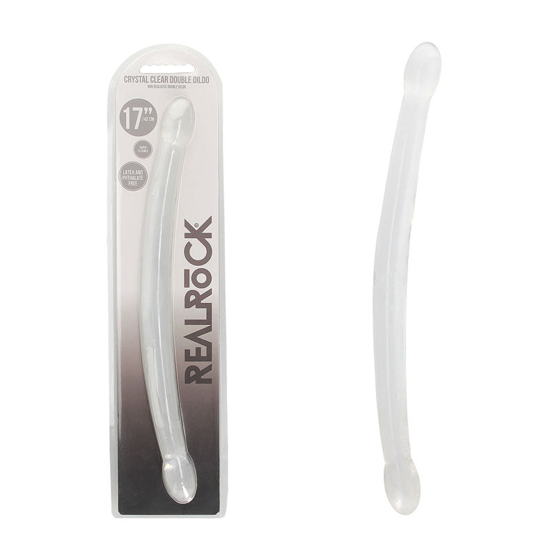 REALROCK Crystal Clear Double Dong – 17 Inch Double Dong