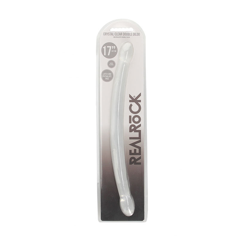 REALROCK Crystal Clear Double Dong – 17 Inch Double Dong