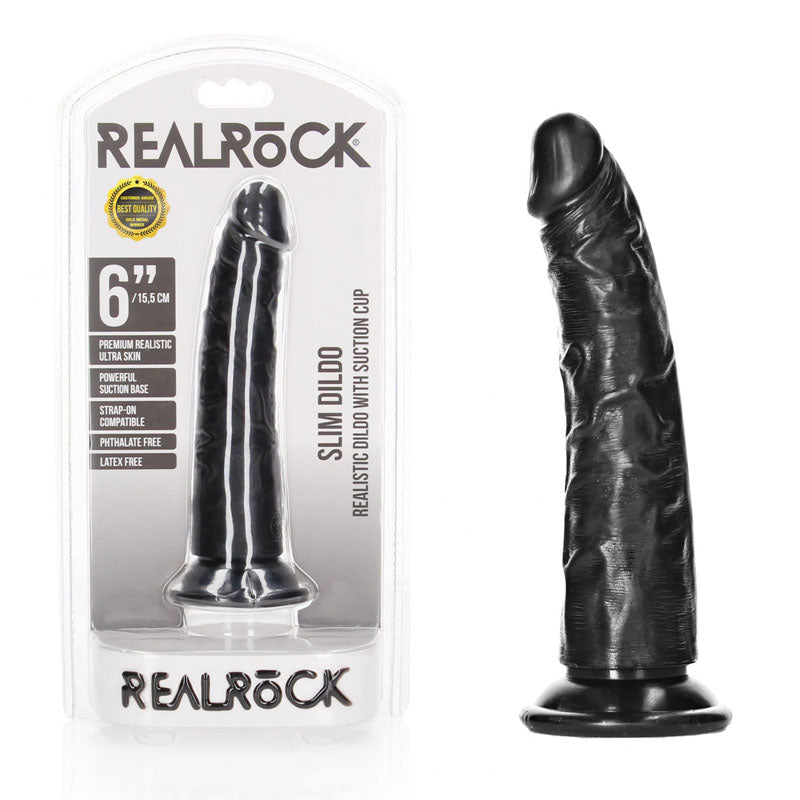 RealRock Realistic Slim Dildo 6 Inch – Soft-Touch 15.5 cm Dildo