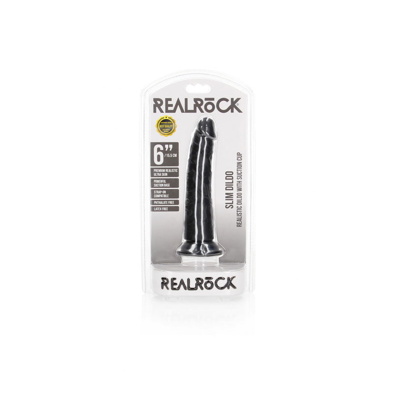 RealRock Realistic Slim Dildo 6 Inch – Soft-Touch 15.5 cm Dildo