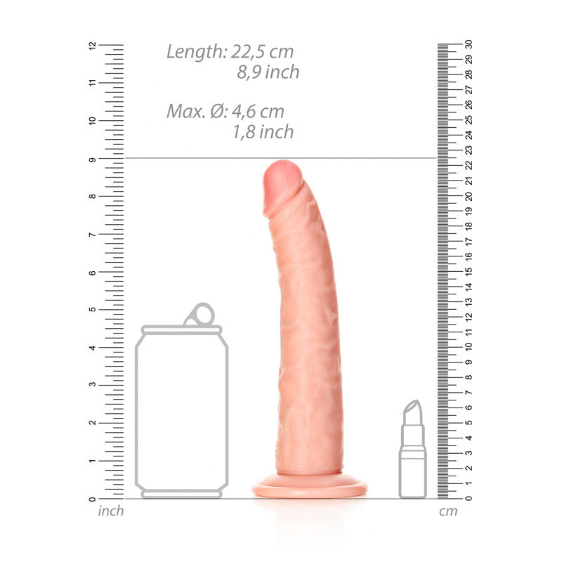 RealRock Realistic Slim Dildo with Suction Cup – 20.5cm Dildo