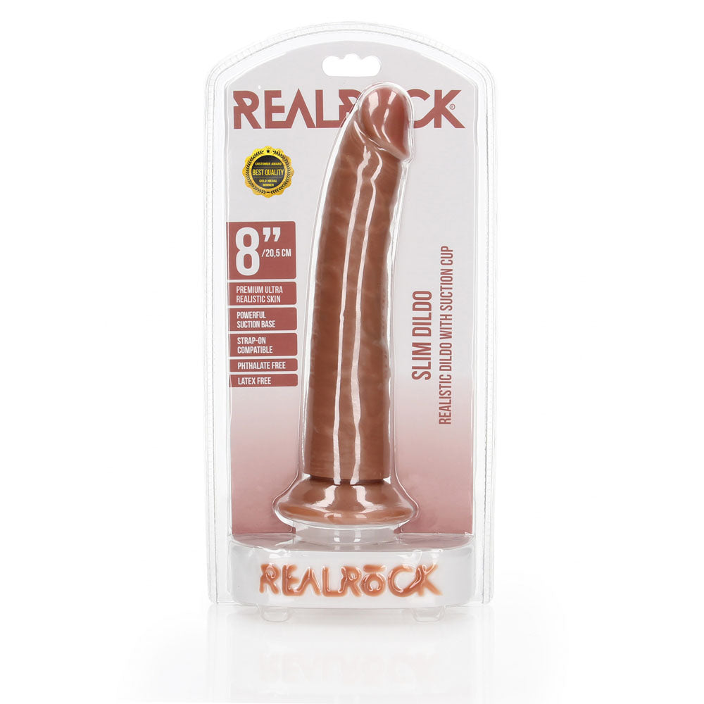Realrock Realistic Slim Dildo With Suction Cup 20.5cm
