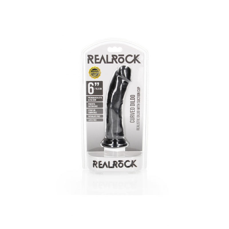 RealRock Realistic Curved Dildo with Suction Cup – 15.5 cm Dildo