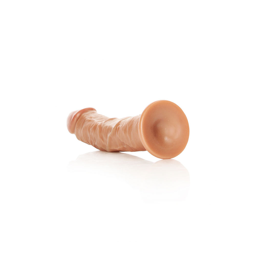 RealRock Realistic Curved Dildo (Tan) – 18 cm Suction Cup Dildo