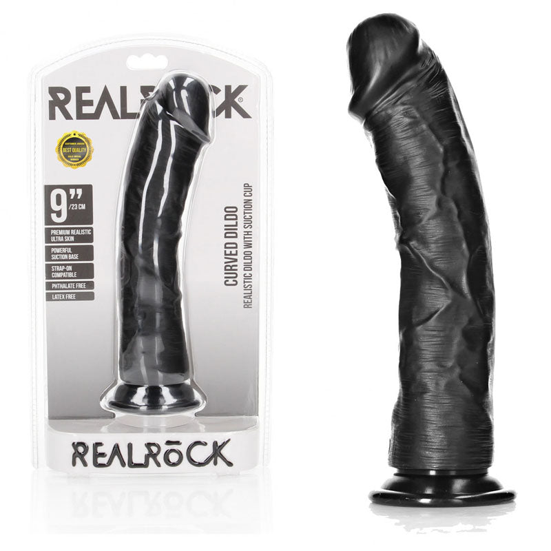 RealRock Realistic Curved Dildo with Suction Cup – 23 cm Dildo