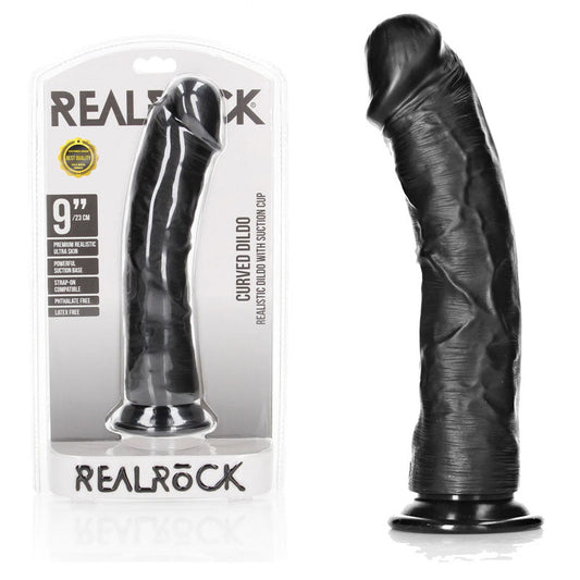 RealRock Realistic Curved Dildo with Suction Cup – 23 cm Dildo