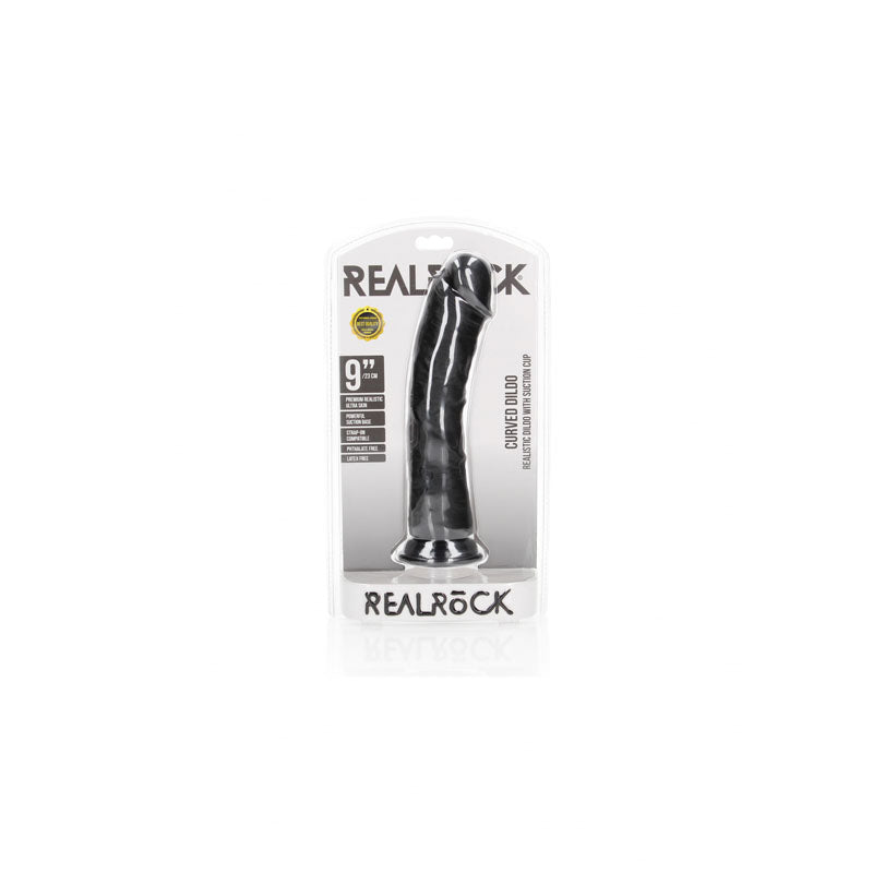 RealRock Realistic Curved Dildo with Suction Cup – 23 cm Dildo