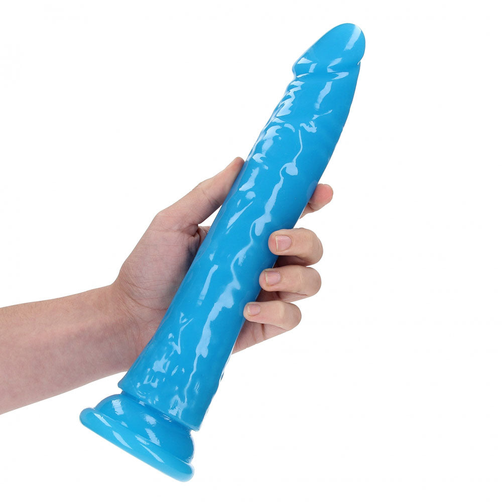 RealRock Slim Glow in the Dark Neon – 29 cm Glow in Dark Dildo