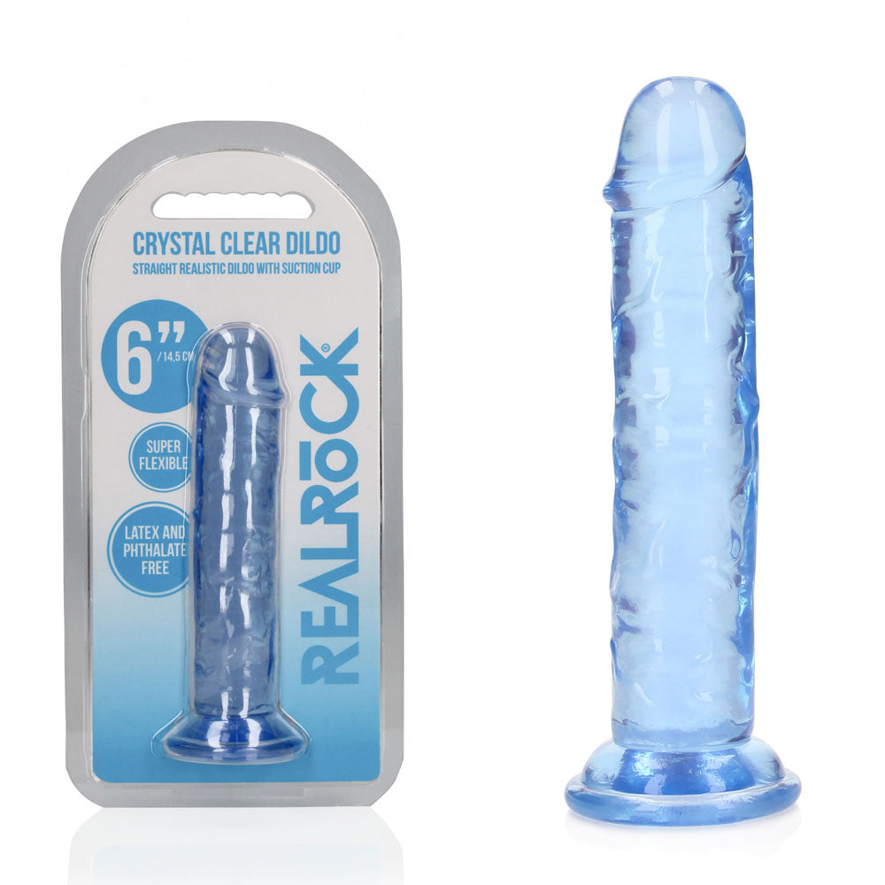 Realrock 15.5 cm Straight Dildo – Clear 6 Inch Dildo