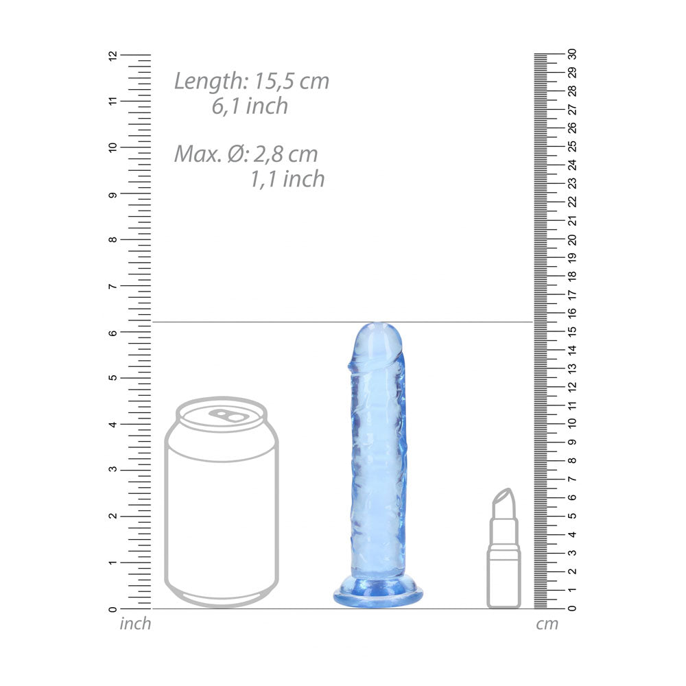 Realrock 15.5 cm Straight Dildo – Clear 6 Inch Dildo