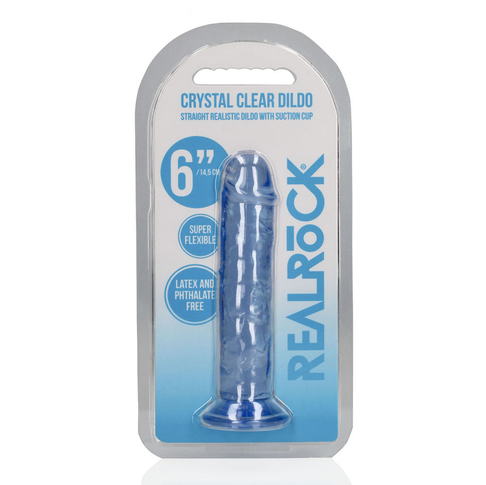 Realrock 15.5 cm Straight Dildo – Clear 6 Inch Dildo