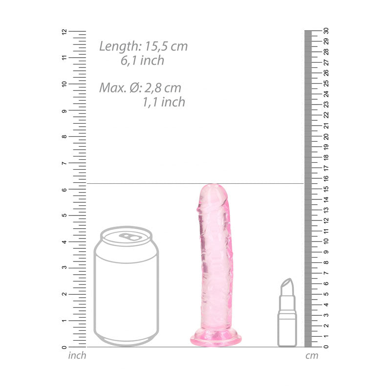 Realrock 15.5 cm Straight (Crystal Clear) Dildo