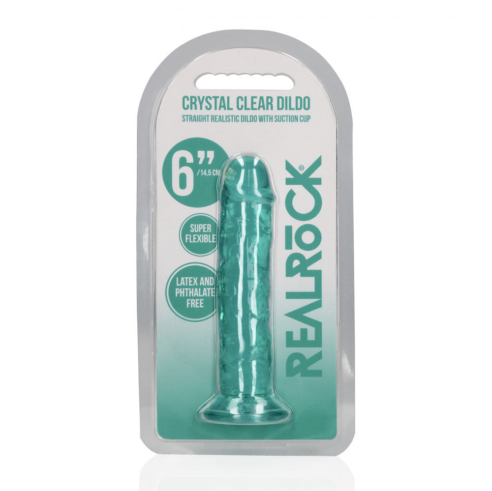 Realrock 15.5 cm Straight Dildo – Clear 6 Inch Dildo