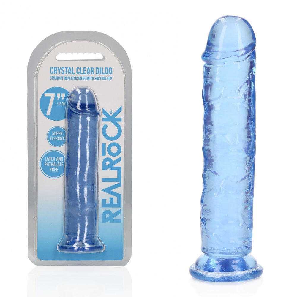 REALROCK 18 cm Straight Crystal Clear Dildo