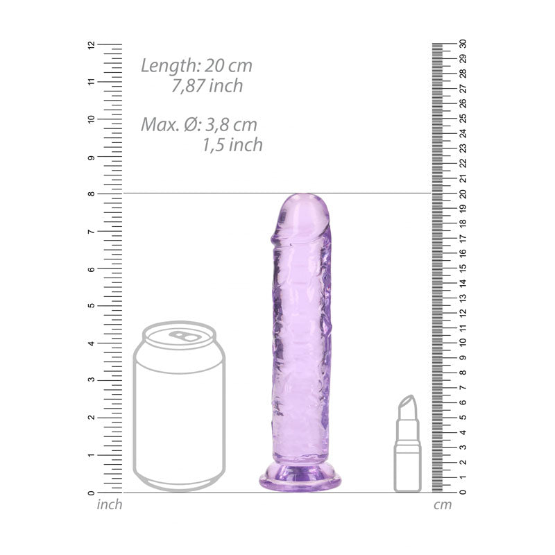 Realrock 18 cm Straight Crystal Clear Dildo 7 Inch Dildo