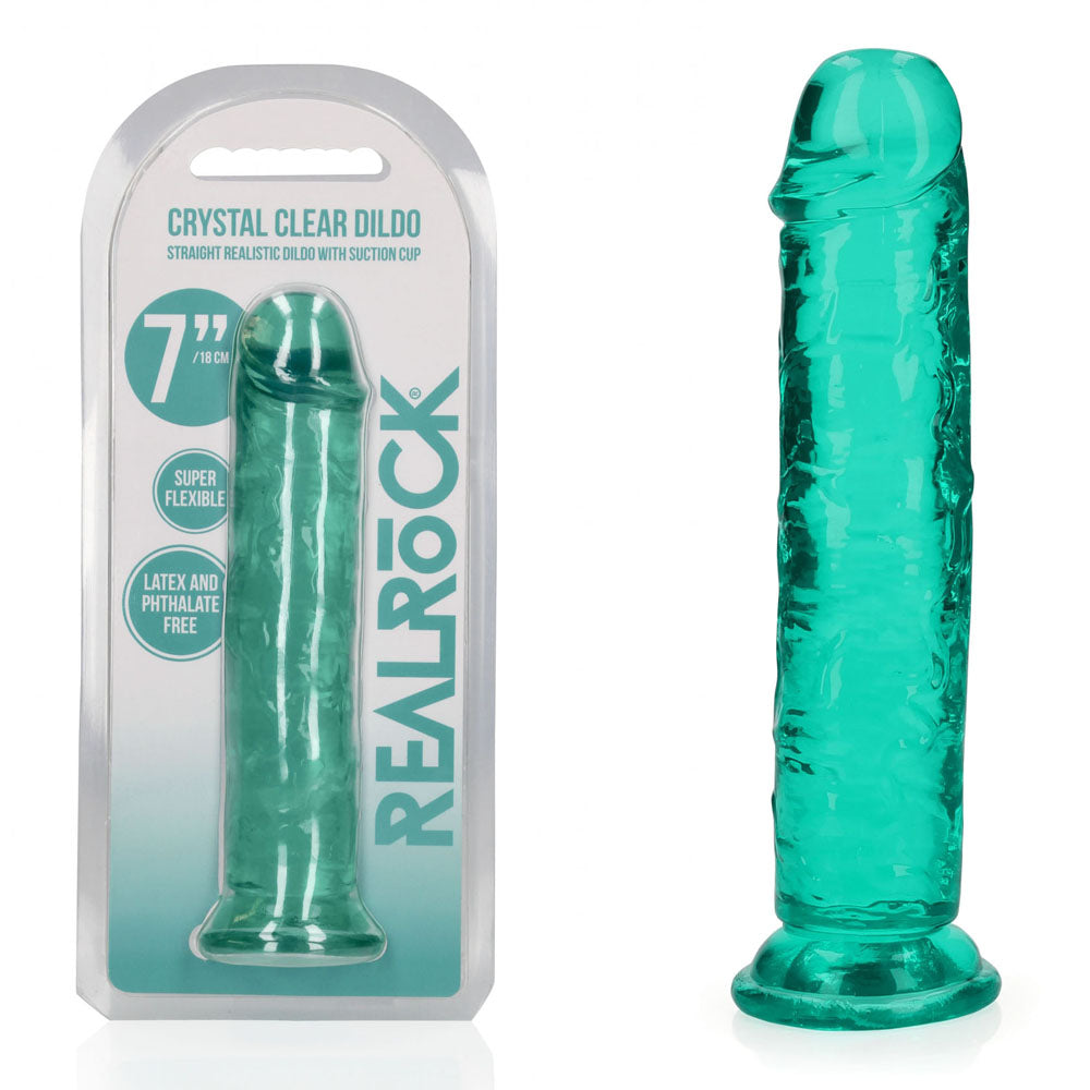 RealRock 18 cm Straight Dildo – Clear 7 Inch Dildo