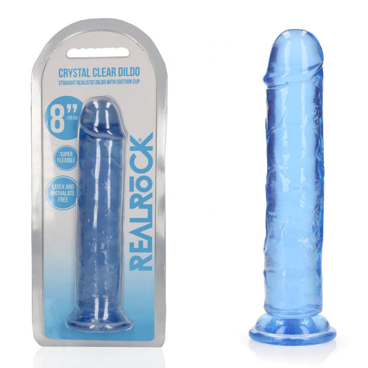 REALROCK 20 cm Straight Crystal Clear Dildo