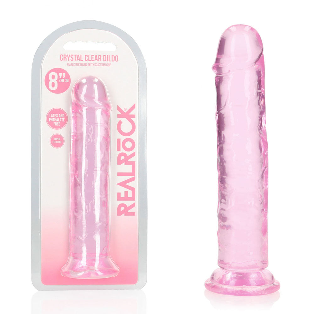Realrock 20 cm Straight Dildo – Clear 20 cm Dildo