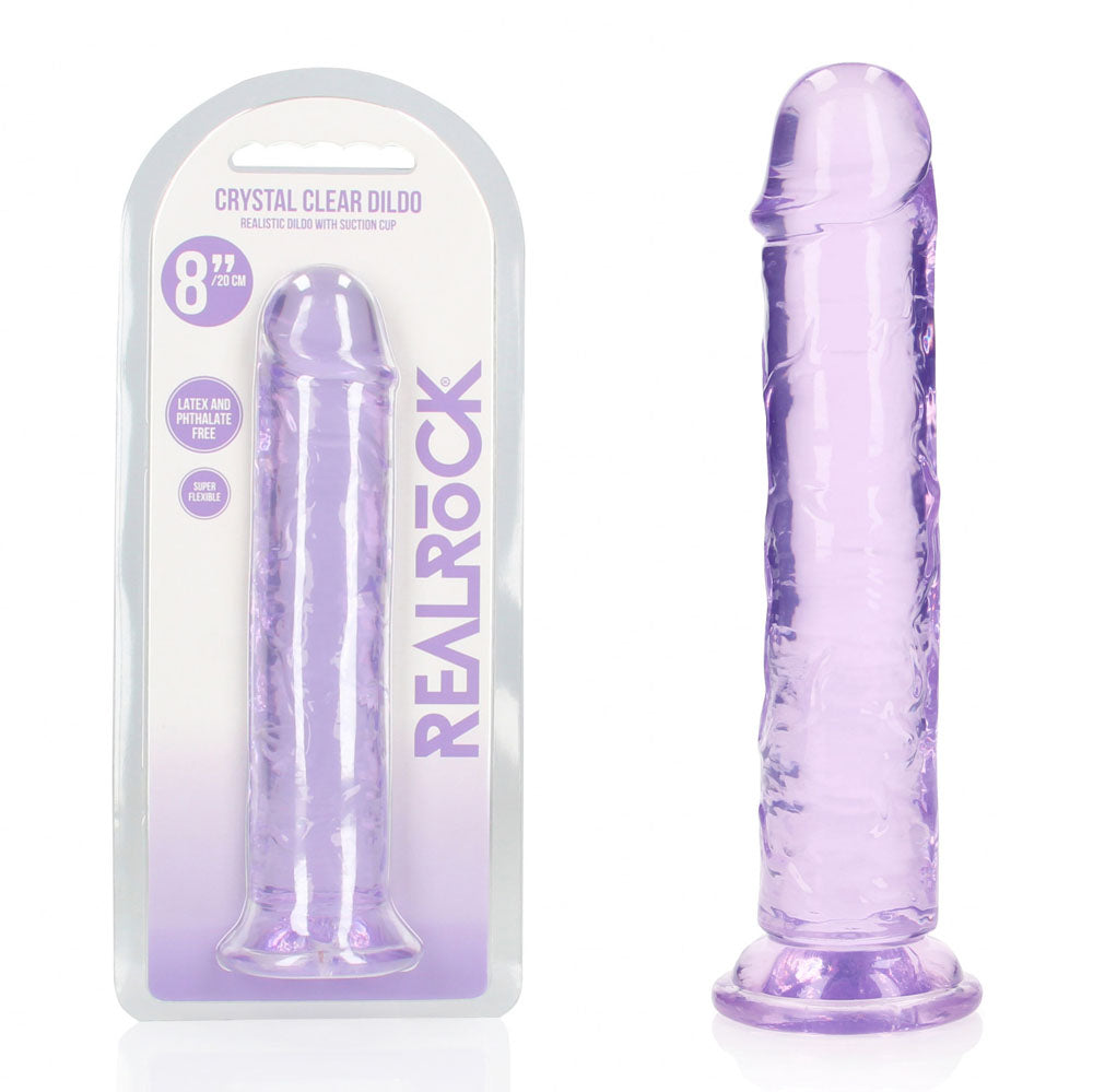 REALROCK 20 cm Straight Dildo – Clear Straight Dildo 20 cm
