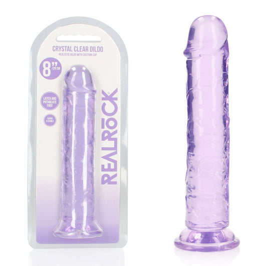 REALROCK 20 cm Straight Dildo – Clear Straight Dildo 20 cm