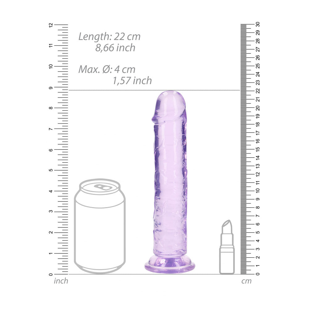 REALROCK 20 cm Straight Dildo – Clear Straight Dildo 20 cm