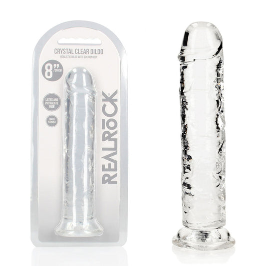 RealRock 20 cm Straight Dildo – Transparent 20 cm Dildo