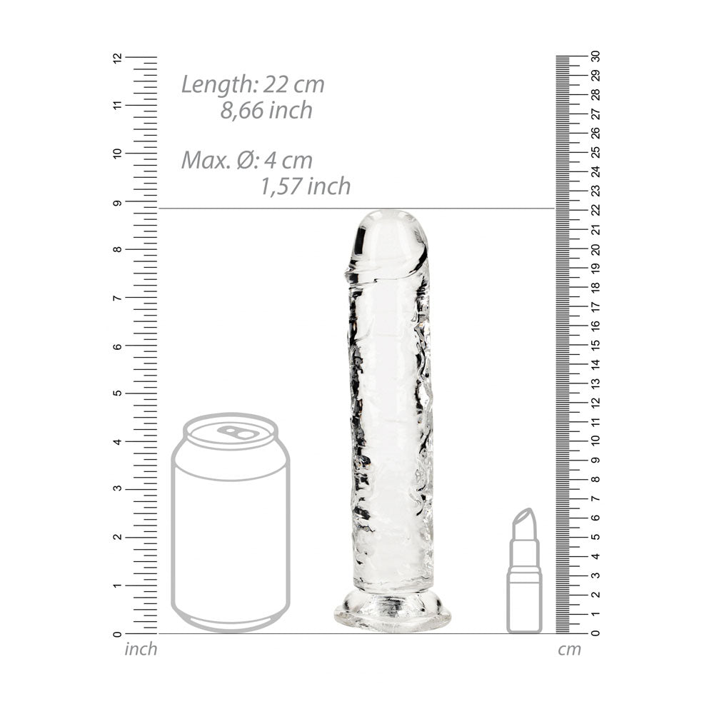 RealRock 20 cm Straight Dildo – Transparent 20 cm Dildo