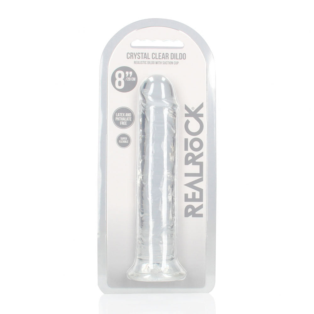 RealRock 20 cm Straight Dildo – Transparent 20 cm Dildo