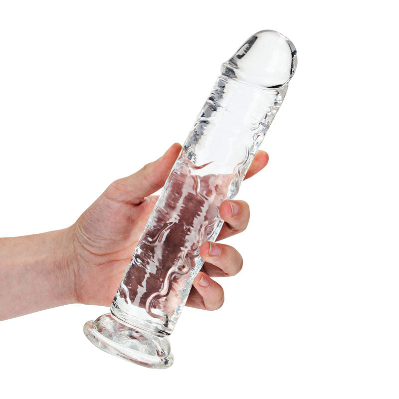 REALROCK Crystal Clear 25 cm Straight Dildo
